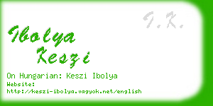 ibolya keszi business card